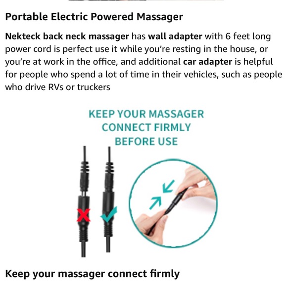 Nekteck Shiatsu Neck and Back Massager with Soothing Heat - Picture 10 of 10